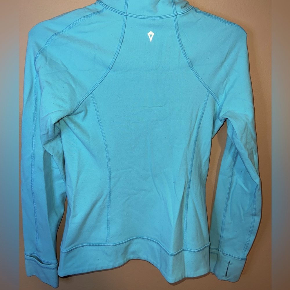 Blue ivivva athletic full zip jacket, like new condition size child 14